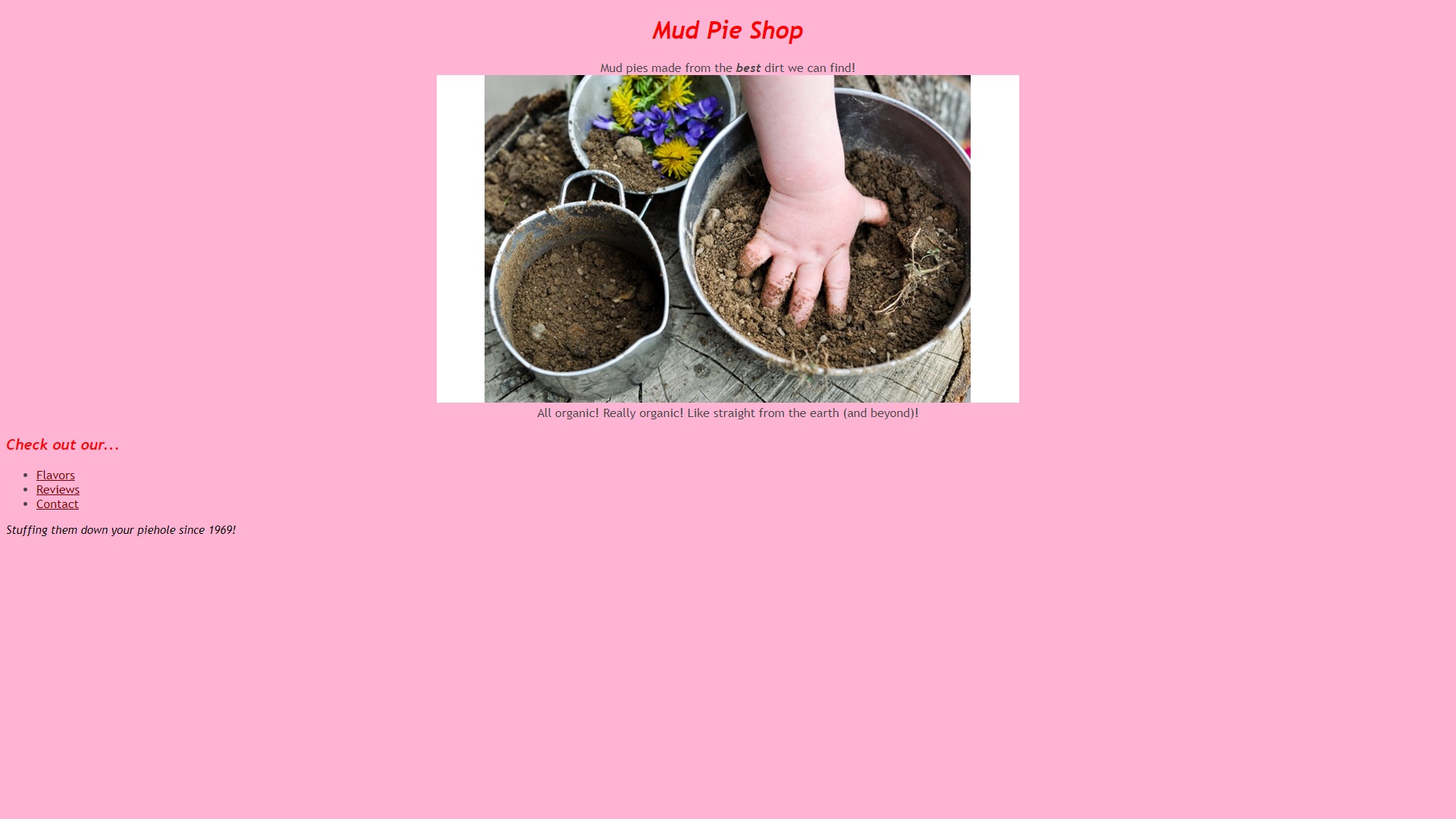 screencap of the page cupcake-shop